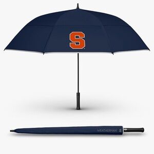NEW 68” Weatherman Golf Umbrella - Syracuse University Navy / Orange Windproof